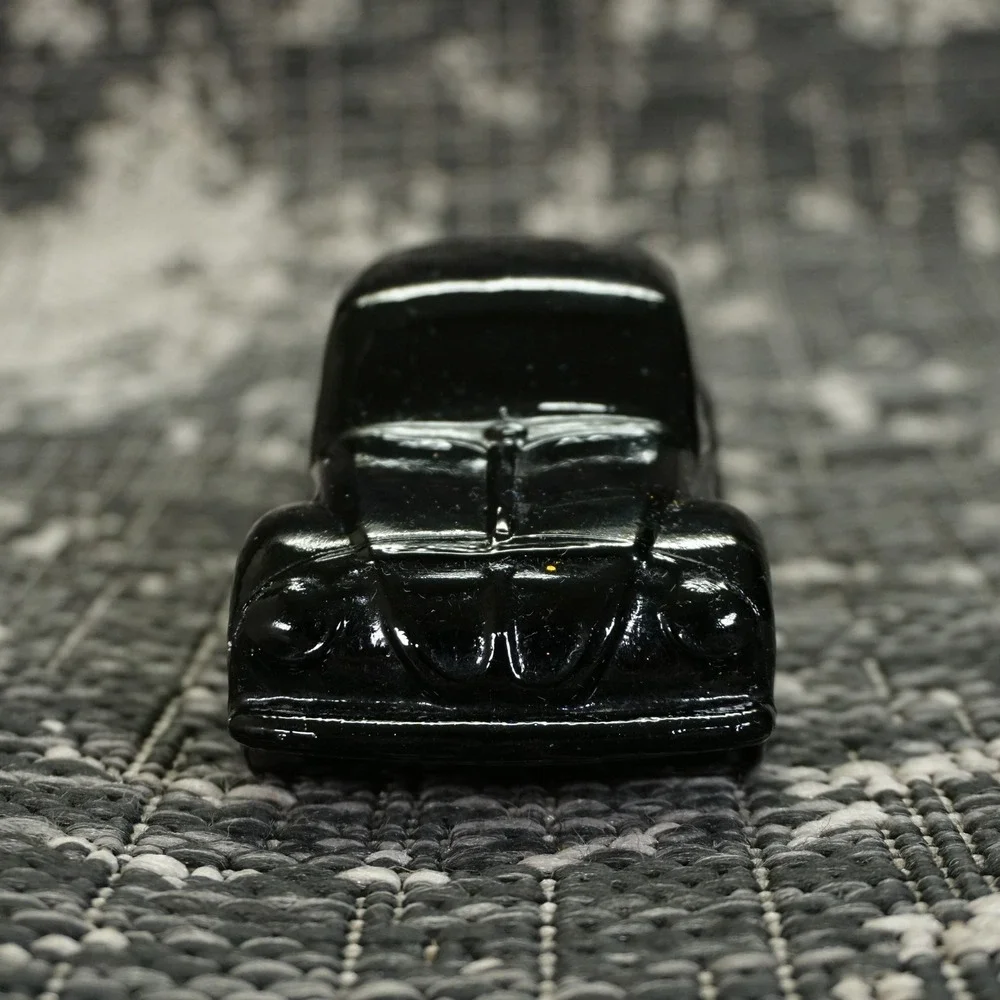 Avon Volkswagen Beetle Wild‎ Country After Shave Bottle Black Glass Car Empty